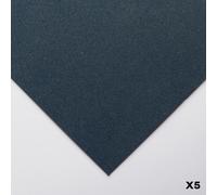 Clairefontaine - Ref 197018C - Pastelmat Card Sheets (Pack of 5 Sheets) - 360gsm Card - 24 x 32cm - Dark Blue Colour - Specially Formulated For Use With Pastels