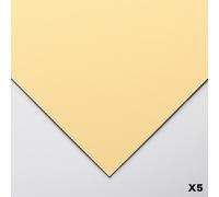 Clairefontaine - Ref 197011C - Pastelmat Card Sheets (Pack of 5 Sheets) - 360gsm Card - 24 x 32cm - Maize Colour - Specially Formulated For Use With Pastels