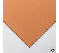 Clairefontaine - Ref 197014C - Pastelmat Card Sheets (Pack of 5 Sheets) - 360gsm Card - 24 x 32cm - Sienna Colour - Specially Formulated For Use With Pastels