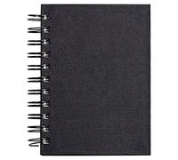 Clairefontaine - Ref 134258C - Goldline Wirebound Pad (64 Ivory Sheets) - A6 Size, 140gsm Paper, Portrait Layout - Black Cover - Suitable for Dry Techniques