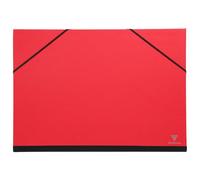 Clairefontaine - Ref 144405C - Art Folder with Elastic Straps Closure - Red Colour - Customisable Vellum Card Surface, Suitable for 50 x 65cm Sized Documents