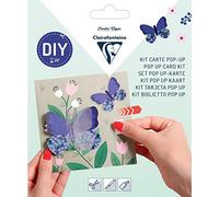 Clairefontaine - Ref 20019C - Pop-Up Card Kit - 1 x Envelope (140 x 140mm) + 1 x Printed Folded Card (135 x 135mm) + Cutting Elements & Guide - Thanks