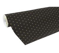 Clairefontaine - Ref 201339C - Christmas Alliance Long Roll Wrapping Paper (Single Roll) - 70cm Width x 50m Length, 60gsm Paper - Gold Stars on Grey Design