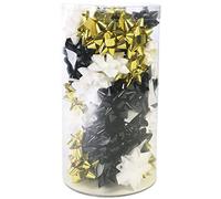 Clairefontaine - Ref 211395C - Glitter Decorative Bows (Pack of 50) - Suitable for Decorating & Embellishing Gifts & Presents - Assorted Shiny Colours