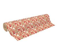 Clairefontaine - Ref 223811C - Recycled Kraft Printed Paper Roll (Single Roll) - 70cm Width x 50m Length, 70gsm 100% Recycled Kraft Paper - Christmas Words Design