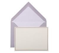 Clairefontaine - Ref 32628L - G.Lalo Correspondence Writing Set - Includes 10 x 10.7 x 15.2cm, 300gsm Cards + 10 x 11.4 x 16.2 Lined Gummed Envelopes - Mouse Grey