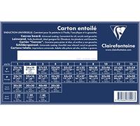 Clairefontaine - Ref 33996C - White Canvas Board (Portrait) - 24 x 19cm - 3mm Thick, Made from 100% Cotton, Suitable for Oil & Acrylic Paints, Acid Free Surface