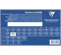 Clairefontaine - Ref 33997C - White Canvas Board (Landscape) - 24 x 16cm - 3mm Thick, Made from 100% Cotton, Suitable for Oil & Acrylic Paints, Acid Free Surface