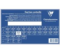 Clairefontaine - Ref 33999C - White Canvas Board (Landscape) - 27 x 19cm - 3mm Thick, Made from 100% Cotton, Suitable for Oil & Acrylic Paints, Acid Free Surface