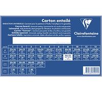 Clairefontaine - Ref 34053C - White Canvas Board (Landscape) - 46 x 33cm - 3mm Thick, Made from 100% Cotton, Suitable for Oil & Acrylic Paints, Acid Free Surface