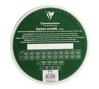 Clairefontaine - Ref 34172C - White Canvas Board (Round) - 20 x 20cm - 3mm Thick, Made from 100% Cotton, Suitable for Oil & Acrylic Paints, Acid Free Surface