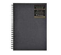 Clairefontaine - Ref 34265C - Goldline Wirebound Pad (64 Black Sheets) - A4 Size, 140gsm Paper, Portrait Layout - Black Cover - Suitable for Dry Techniques