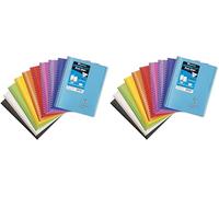 Clairefontaine - Ref 361201C - Koverbook PP Spiralbound Drawing/Sketch Book (100 Pages) - A5 (148 x 210mm) in Size, 125gsm Extra White Paper - Random Colour Cover (Pack of 2)
