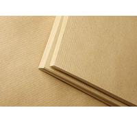 Clairefontaine - Ref 396003C - Kraft Paper (125 Sheets) - 50 x 65cm Sized - Natural Brown, Smooth Side & Ribbed Side, 90gsm Paper, Acid Free, pH Neutral