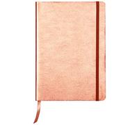 Clairefontaine - Ref 400095C - Cuirise Hard Cover Notebook (72 Sheets) - A5 Size, 90gsm Vellum Paper, Lined Rulings, Pocket for Loose Documents, Lambskin Cover - Copper