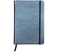 Clairefontaine - Ref 400103C - Cuirise Hard Cover Notebook (72 Sheets) - A5 Size, 90gsm Vellum Paper, Lined Rulings, Pocket for Loose Documents, Lambskin Cover - Indigo