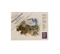 Clairefontaine - Ref 421/1021Z - Goldline Watercolour Studio Glued Pad (Pack of 100 Sheets) - 24 x 32cm in Size, 200gsm mix of cotton and cellulose, High Absorbency