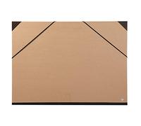 Clairefontaine - Ref 44400C - Kraft Art Folder - 50 x 70cm Size, Elastic Straps Closure, White Paper Lining, Acid Free - Suitable for Transporting Artwork - Brown