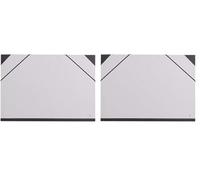 Clairefontaine - Ref 44610C - Art Folder with Elastic Straps Closure - Raw Grey Colour - Customisable Vellum Card Surface, Suitable for 32.5 x 50cm Sized Documents (Pack of 2)