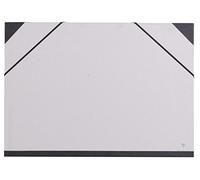 Clairefontaine - Ref 44610C - Art Folder with Elastic Straps Closure - Raw Grey Colour - Customisable Vellum Card Surface, Suitable for 32.5 x 50cm Sized Documents