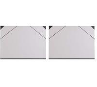 Clairefontaine - Ref 44620C - Art Folder with Elastic Straps Closure - Raw Grey Colour - Customisable Vellum Card Surface, Suitable for 50 x 70cm Sized Documents (Pack of 2)