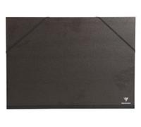 Clairefontaine - Ref 44800C - Kraft Art Folder - A3+ Size, Elastic Straps Closure, White Paper Lining, Acid Free - Suitable for Transporting Artwork - Black