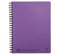 Clairefontaine - Ref 482/1131Z - Europa Notemaker Sidebound Notebook (120 Pages) - A4+ Size, 90gsm Brushed Vellum Paper, Micro-Perforated Sheets, Lined Rulings - Lilac