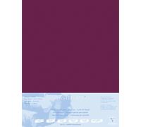Clairefontaine - Ref 496016C - Pastelmat Mounted Board (5 Sheets) - 1800 Microns - 50 x 70cm - Burgundy Colour - Specially Formulated For Use With Pastels