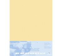 Clairefontaine - Ref 496023C - Pastelmat Mounted Board (5 Sheets) - 1800 Microns - 50 x 70cm - Maize Colour - Specially Formulated For Use With Pastels