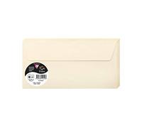Clairefontaine - Ref 5445C - Pollen Adhesive Envelopes (Pack of 20) - DL Sized, 120gsm Paper, Printer-Compatible, Acid Free, Adhesive Strip for Easy Seal - Cream Pack of 20