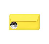 Clairefontaine - Ref 5565C - Pollen Adhesive Envelopes (Pack of 20) - DL Sized, 120gsm Paper, Printer-Compatible, Acid Free, Adhesive Strip for Easy Seal - Intensive Yellow