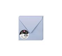 Clairefontaine - Ref 55728C - Pollen Envelopes (Pack of 20) - 140 x 140mm Sized, 120gsm Paper, Gummed Seal, Inkjet & Laser Printer Compatible, Acid Free - Lavender Blue