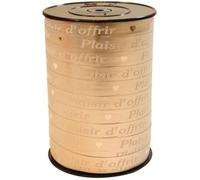 Clairefontaine - Ref 602176C - Plaisir d'offrir' Counter Ribbon Roll (Single Roll) - 10mm Width x 225m Length - Suitable for Gift Wrapping, Decoration & Crafting - Silver (French Text only)