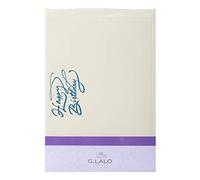 Clairefontaine - Ref 60505L - G.Lalo Letterpress Correspondence Set - 1 x 350gsm Cream Vellum Card (10.7 x 15.2cm) + 1 Envelope (11.4 x 16.2cm) - Happy Birthday