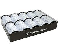 Clairefontaine - Ref 612703C - Fantasy Ribbon (Pack of 10) - 10mm Width x 10m Length - Suitable for Gift Wrapping, Decoration & Crafting - Blue and White Check
