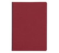 Clairefontaine - Ref 795422C - Age Bag Clothbound Notebook (192 Pages) - A5 Size, Squared Rulings, 90gsm Brushed Vellum Paper - Red Leather Effect Cover