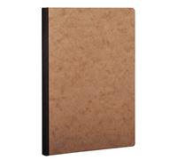 Clairefontaine - Ref 79542C - Age Bag Clothbound Notebook (192 Pages) - A5 Size, Squared Rulings, 90gsm Brushed Vellum Paper - Brown Leather Effect Cover