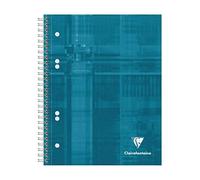 Clairefontaine 8275C Bind'O Block Perforated Spiral Notebook with 3 Dividers - A5+ 16x21 cm - 180 Detachable Ruled Framed Pages - 90 gsm White Paper - Random Colour Hard Cover