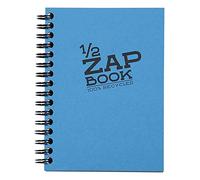 Clairefontaine - Ref 8348C - Recycled 1/2 Zap Books (80 Sheets of Paper) - A6 (105 x 148mm) in Size, 80gsm Recycled Paper, Wirebound Spine - Random Colour Cover