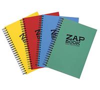 Clairefontaine - Ref 8354C - Recycled Zap Book (160 Pages) - A4 (297 x 210mm) Size, Recycled 80gsm Paper, Acid Free, pH Neutral - Assorted Bright Colours (Pack of 5)