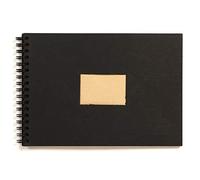 Clairefontaine - Ref 8371C - Kraft Wirebound Drawing & Art Pad (60 Sheets) - 14.8 x 21cm Size, 90gsm Kraft Paper, Smooth Side & Ribbed Side - Black Cover