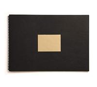 Clairefontaine - Ref 8373C - Kraft Wirebound Drawing & Art Pad (60 Sheets) - 29.7 x 42cm Size, 90gsm Kraft Paper, Smooth Side & Ribbed Side - Black Cover