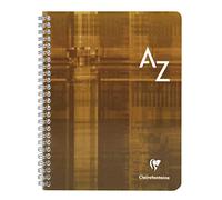 Clairefontaine 8539C A Spiral Indexed Book - A5 14,8x21 cm - 100 Small Square Pages - 90 g White Paper - Laminated Card Cover - Random Colour