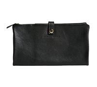 Clairefontaine - Ref 930027C - Flying Spirit Leather Flat Leather Sleeve - 27 x 23.6 x 2.8cm, 2 Compartment Design, Metal Zip Closure with Leather Puller - Black