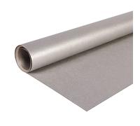 Clairefontaine - Ref 95776C - Kraft Wrapping Paper (Single Roll) - 70cm Width x 3m Length, 60gsm Kraft Paper, Coloured on Both Sides - Solid Silver Design