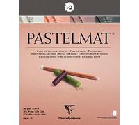 Clairefontaine - Ref 96007C - Pastelmat Pastel Card Pad No.2 (12 Sheets) - 360gsm Card - 24 x 30cm - Assorted Colours - Specially Formulated For Use With Pastels
