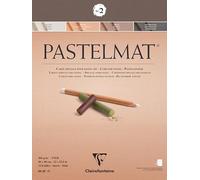 Clairefontaine - Ref 96008C - Pastelmat Pastel Card Pad No.2 (12 Sheets) - 360gsm Card - 30 x 40cm - Assorted Colours - Specially Formulated For Use With Pastels
