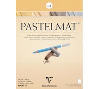 Clairefontaine - Ref 96016C - Pastelmat Pastel Card Pad No.1 (12 Sheets) - 360gsm Card - 18 x 24cm - Assorted Colours - Specially Formulated For Use With Pastels
