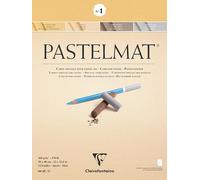 Clairefontaine - Ref 96018C - Pastelmat Pastel Card Pad No.1 (12 Sheets) - 360gsm Card - 30 x 40cm - Assorted Colours - Specially Formulated For Use With Pastels