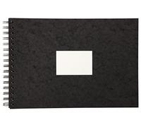 Clairefontaine - Ref 96061C - Watercolour Travel Album (20 Pages) - A4 (210 x 297mm) in Size, 300gsm Fontaine Watercolour Paper, Leather Cover, Wirebound - Black Cover